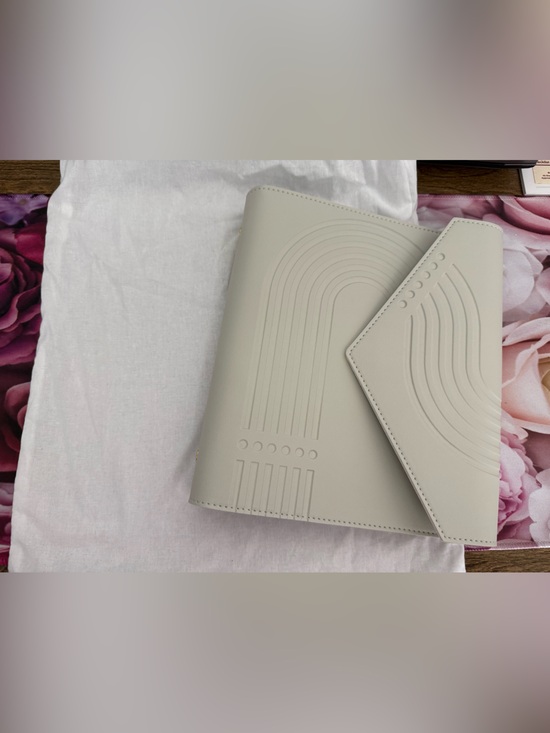 Erin Condren Accessories - Erin Condren Cream Embossed Geometric Crossbody Clutch